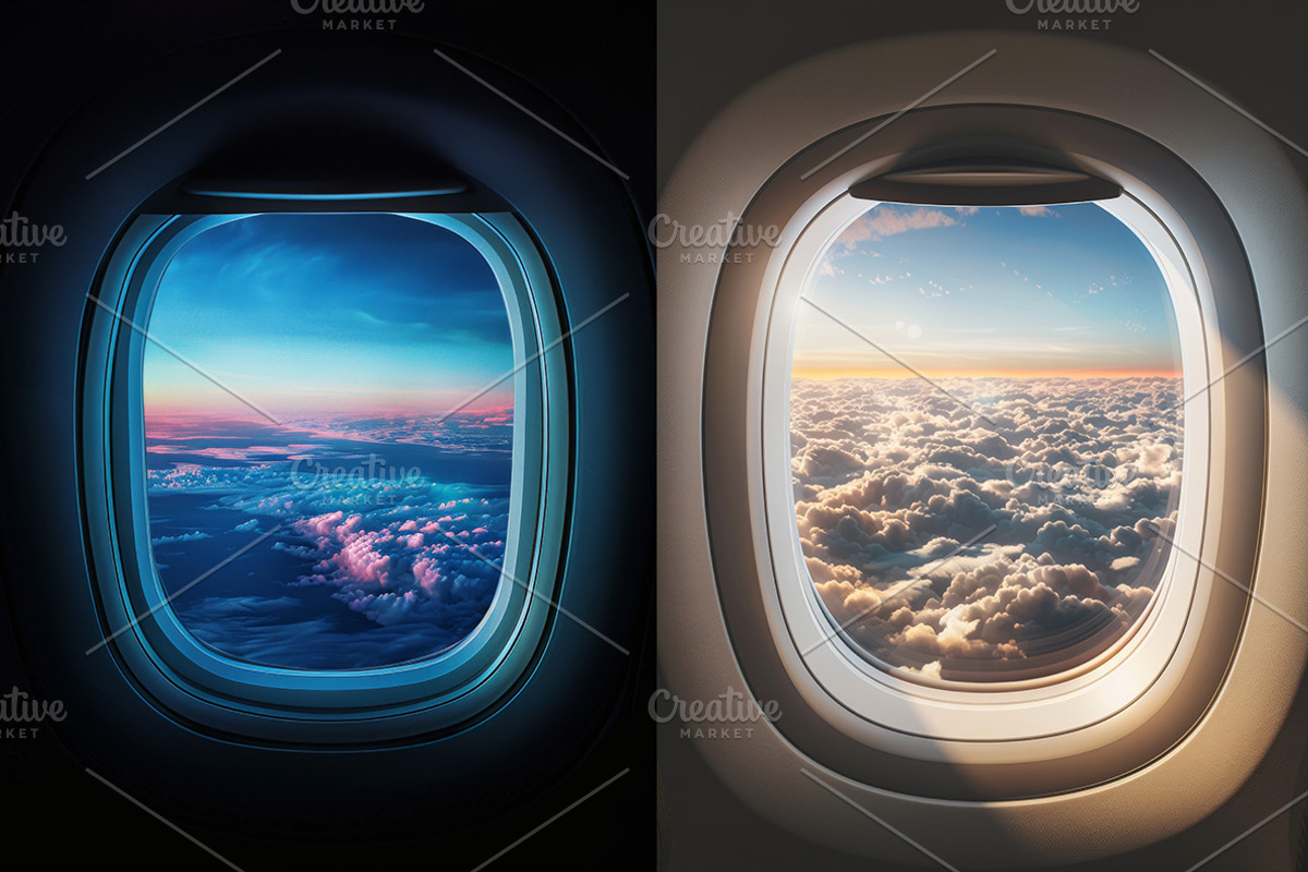 76 Airplane windows, a Holiday Photo by Handmadefont (Photo 11 of 13)