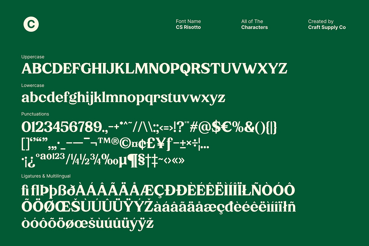 CS Risotto – Retro Serif Font, a Serif Font by Craft Supply Co. (Photo 8 of 8)