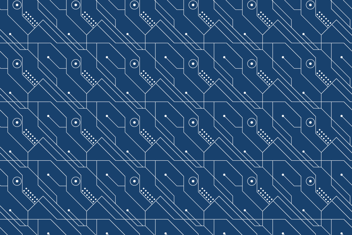 Electronic Line Circuit Pattern, a Pattern Graphic by Mightyfire