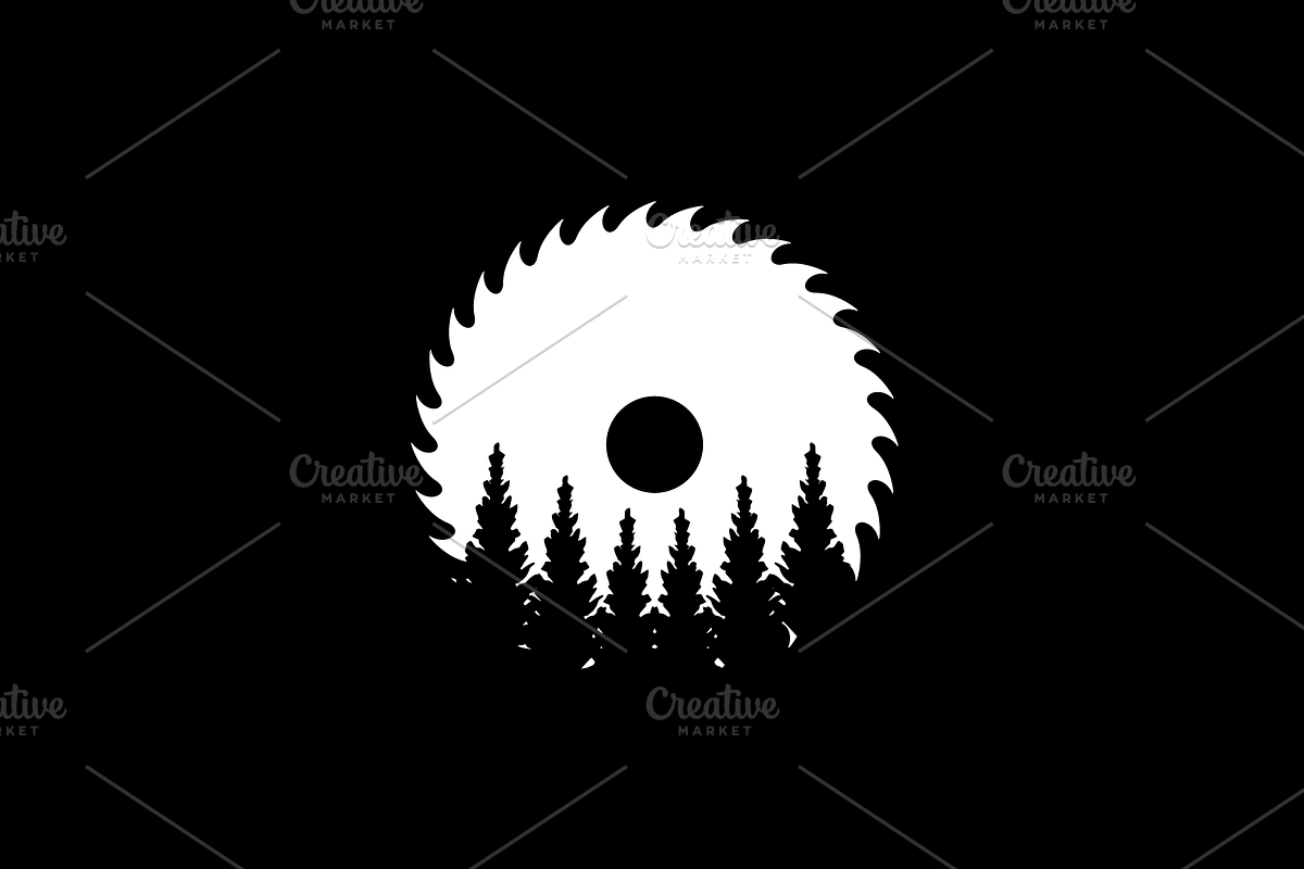 wood saw logo design vector, a Branding & Logo Template by devastd