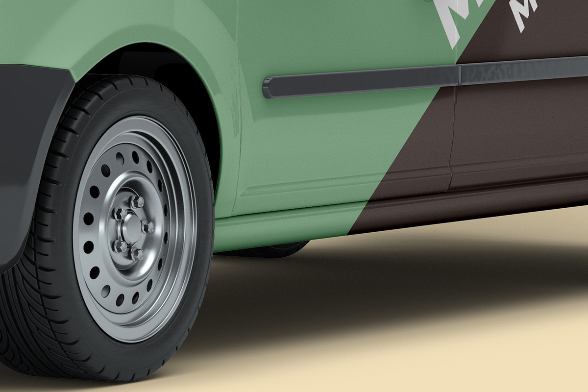 Mini Van Mockup - 6 views, an Advertising Mockup by Illusiongraphic (Photo 11 of 20)
