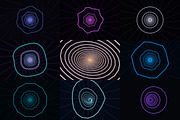 Glowing Wireframe Tunnel Visualizers, a Wallpaper Graphic by cheapmotiongraphics (Thumbnail 6 of 8)