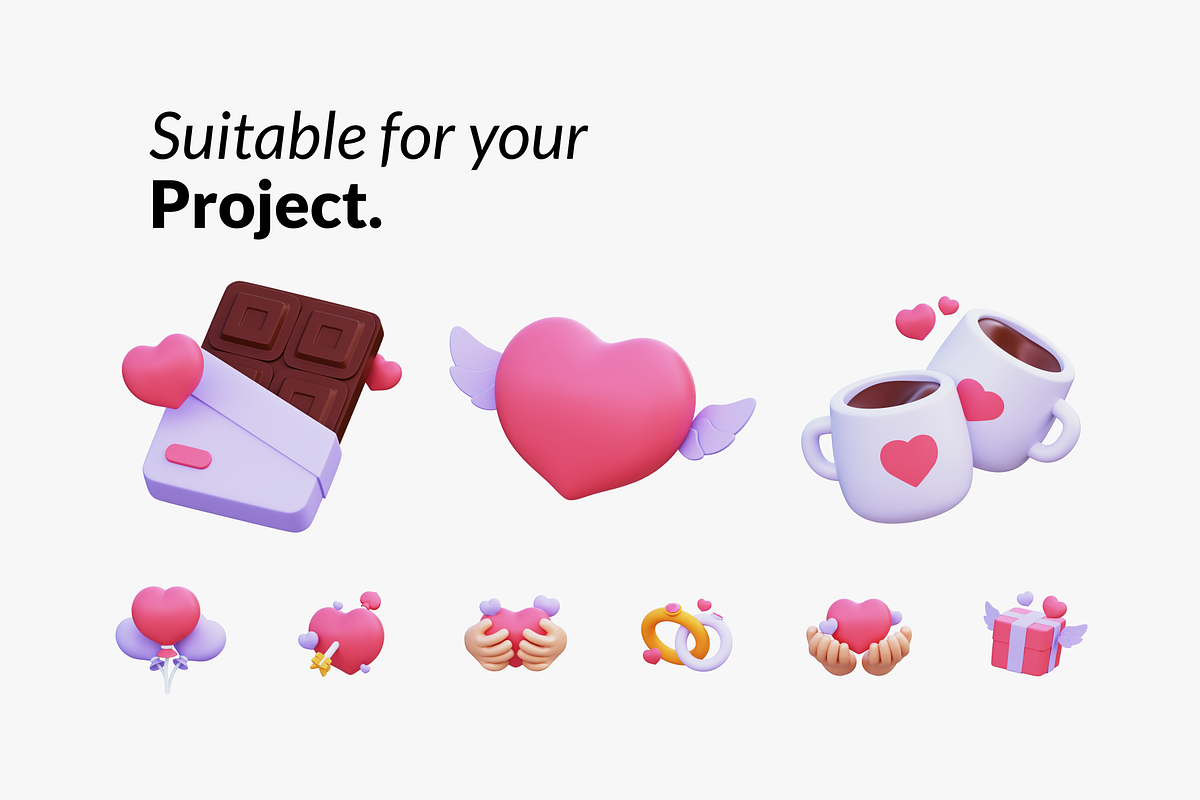 Love and Romance 3D Illustration, an Object 3D Model by nixxdesign (Photo 4 of 5)