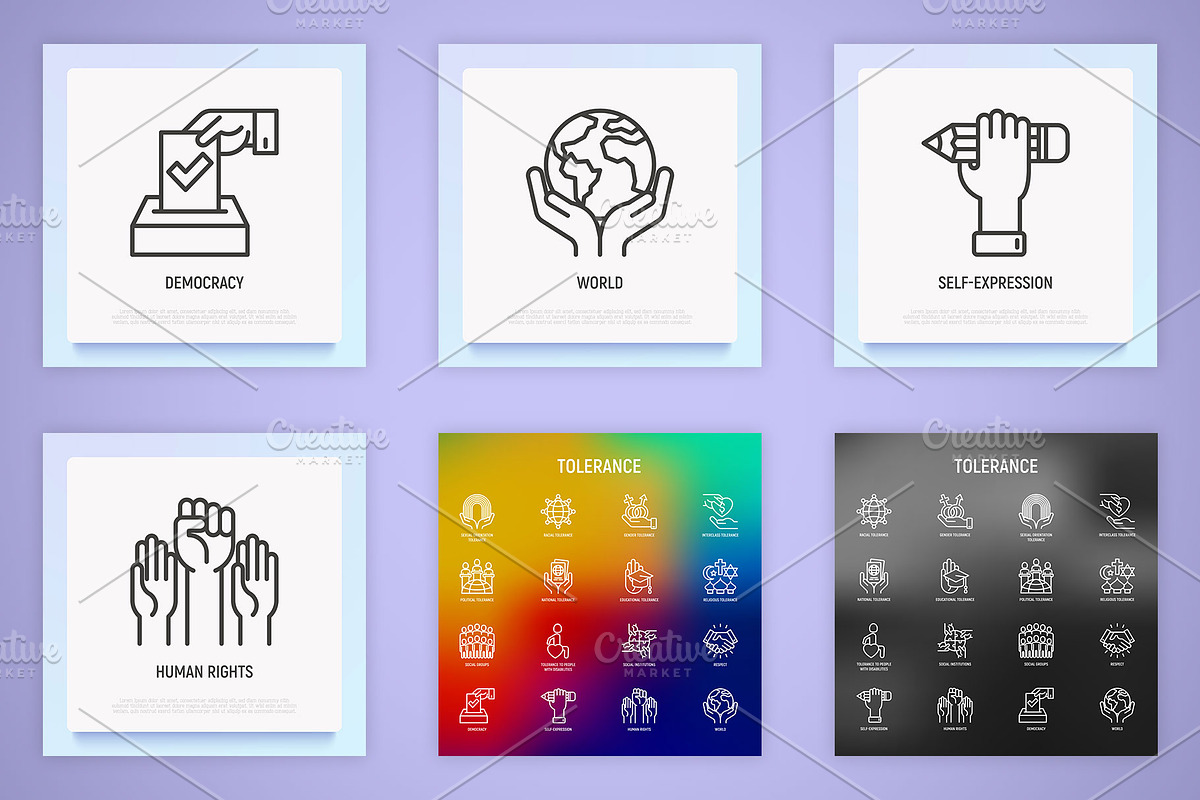 Tolerance | 16 Thin Line Icons Set, a Solid Icon by Alex Blogoodf (Photo 7 of 11)