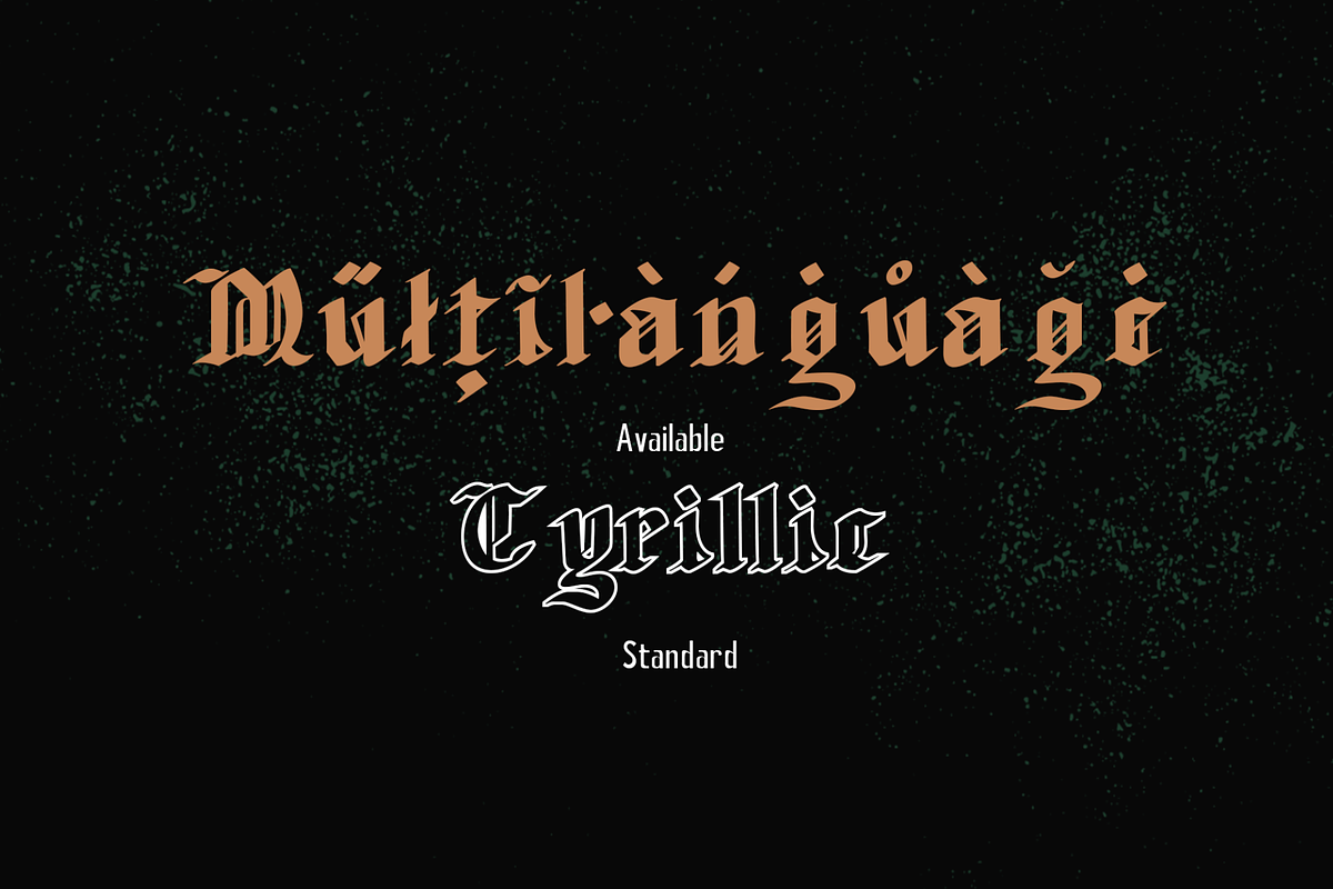 Groundage Gothic Blackletter, a Blackletter Font by Mofr 24 (Photo 4 of 10)