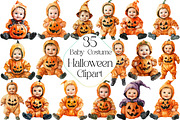 Halloween Baby Costume Clipart, an Illustration by DreamPrint404 (Thumbnail 1 of 6)