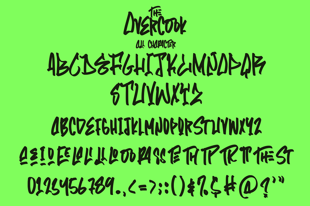 The Overcook - Graffiti Font, a Script Font by Arendxstudio (Photo 8 of 9)
