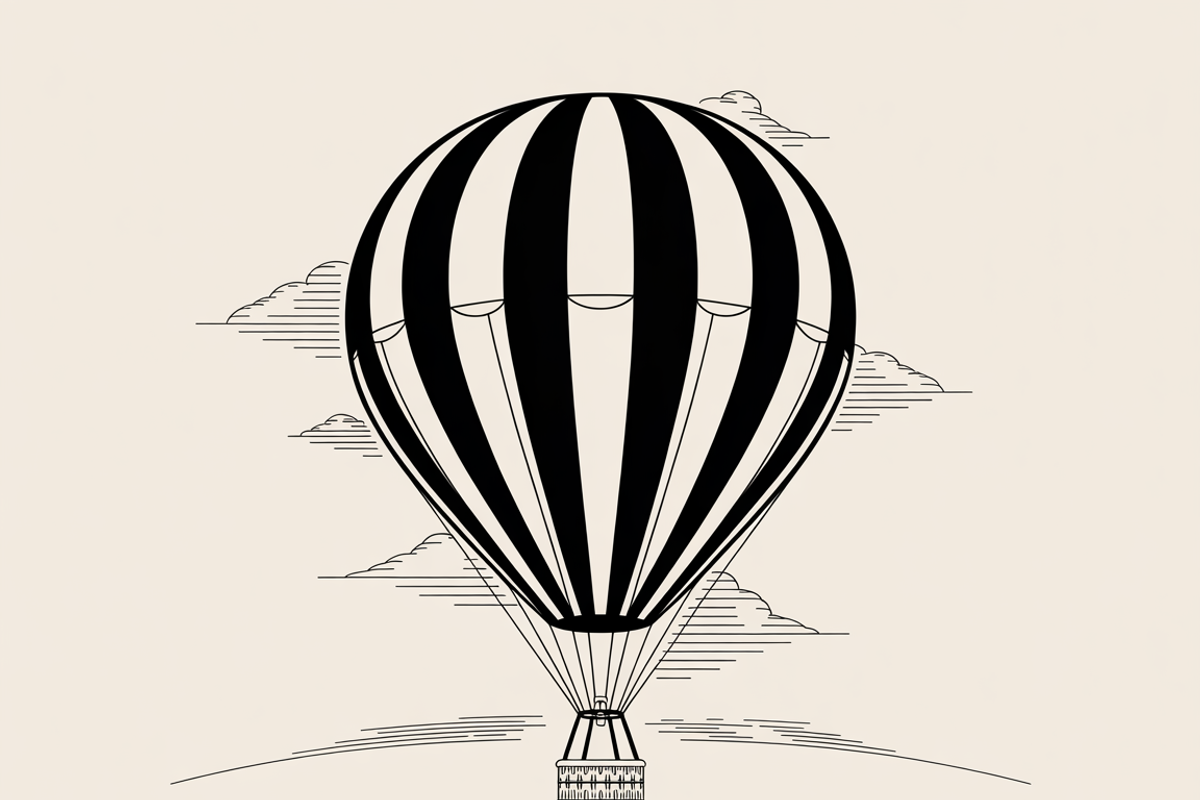 Hot Air Balloon Silhouette Bundle, an Illustration by Designs_River (Photo 5 of 9)