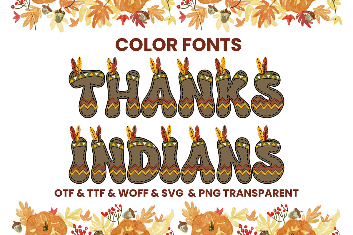Retro Thanksgiving - Color Fonts, a Font by Adalin Shop (Photo 8 of 9)