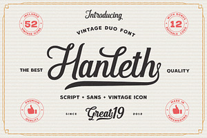 Hanleth vintage font duo