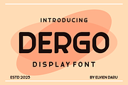 Dergo - Modern Sans Serif Font, a Sans Serif Font by lelevien (Thumbnail 1 of 4)