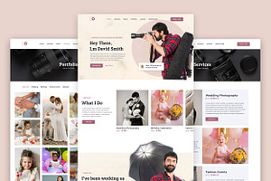 Photography website template HTML