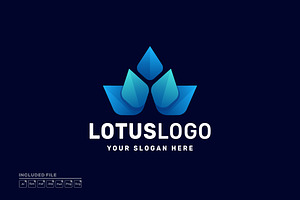 Lotus Gradient Vector Logo, a Branding & Logo Template by yuanesei