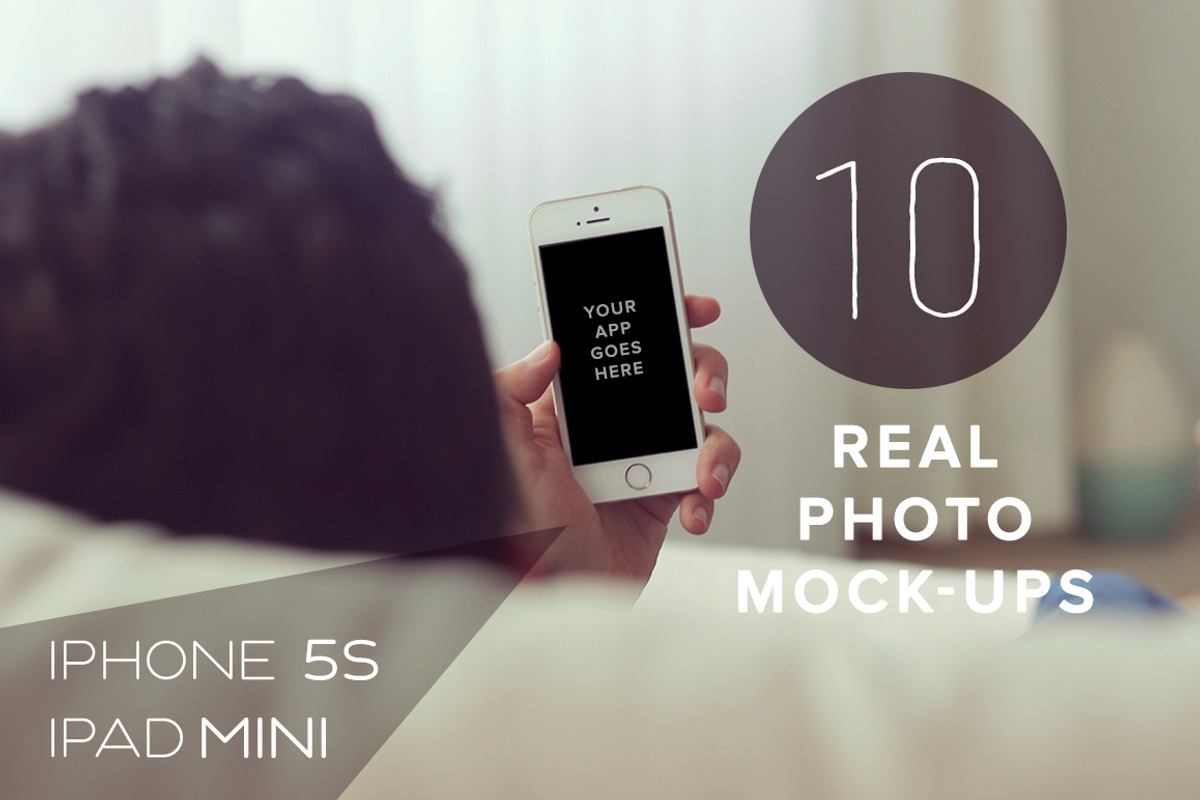 10 real photo Apple Mock ups, an iPhone Mockup by Mila Visuals (Photo 1 of 4)