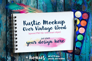 Sketchbook: Rustic PSD Mockup