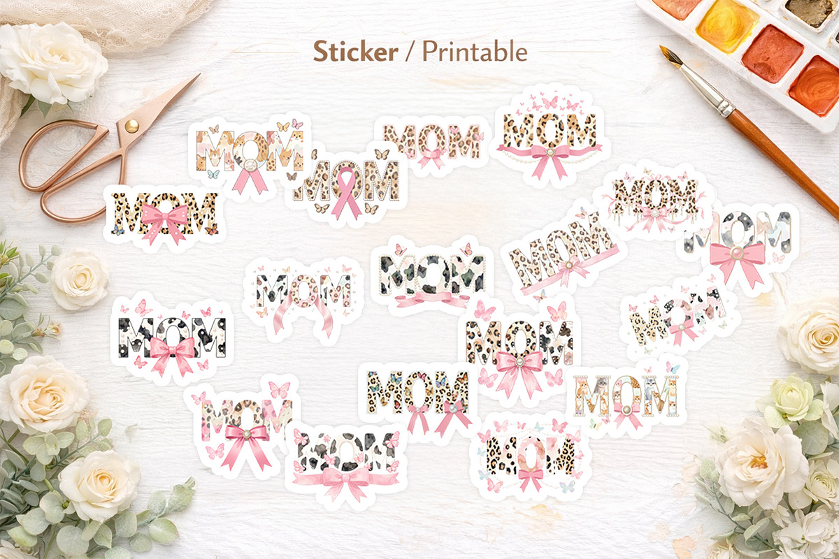 Watercolor Mom Sublimation, an Illustration by Artnoy (Photo 6 of 8)
