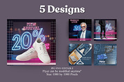Fashion 5 Promo Flyer Bundle Pack, a Social Media Template by Crox Studio | Digital (Thumbnail 1 of 7)