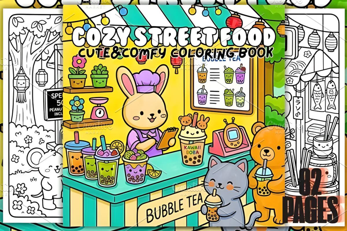 Cozy StreetFood Cute & Comfy, an Animal Illustration by Ink Gallery (Photo 1 of 3)