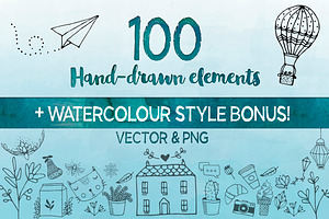 Hand drawn Elements Vector and PNG 