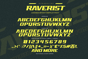 RAVERIST - Modern Sport Display Font