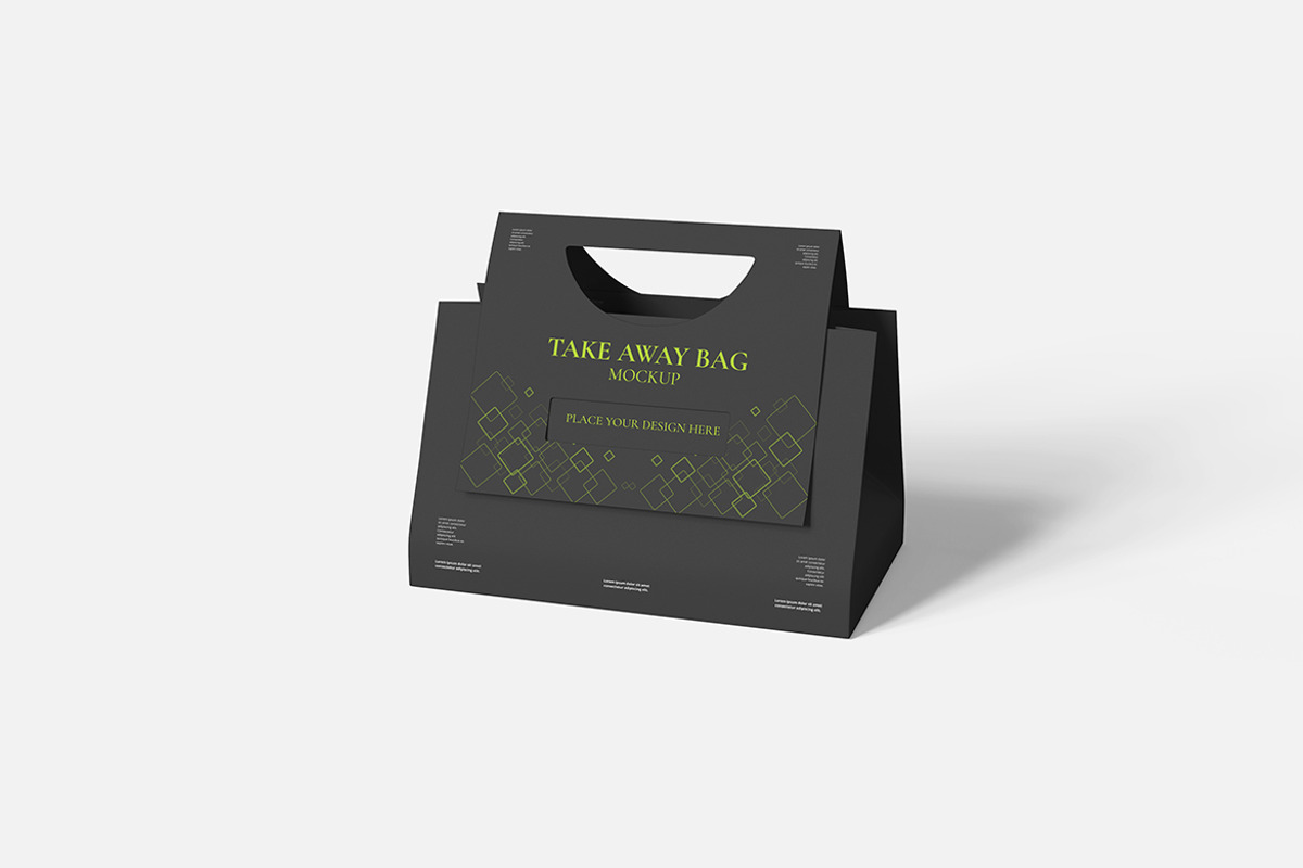 Take Away Bag Mockup, a Product Mockup by Indah (Photo 2 of 6)