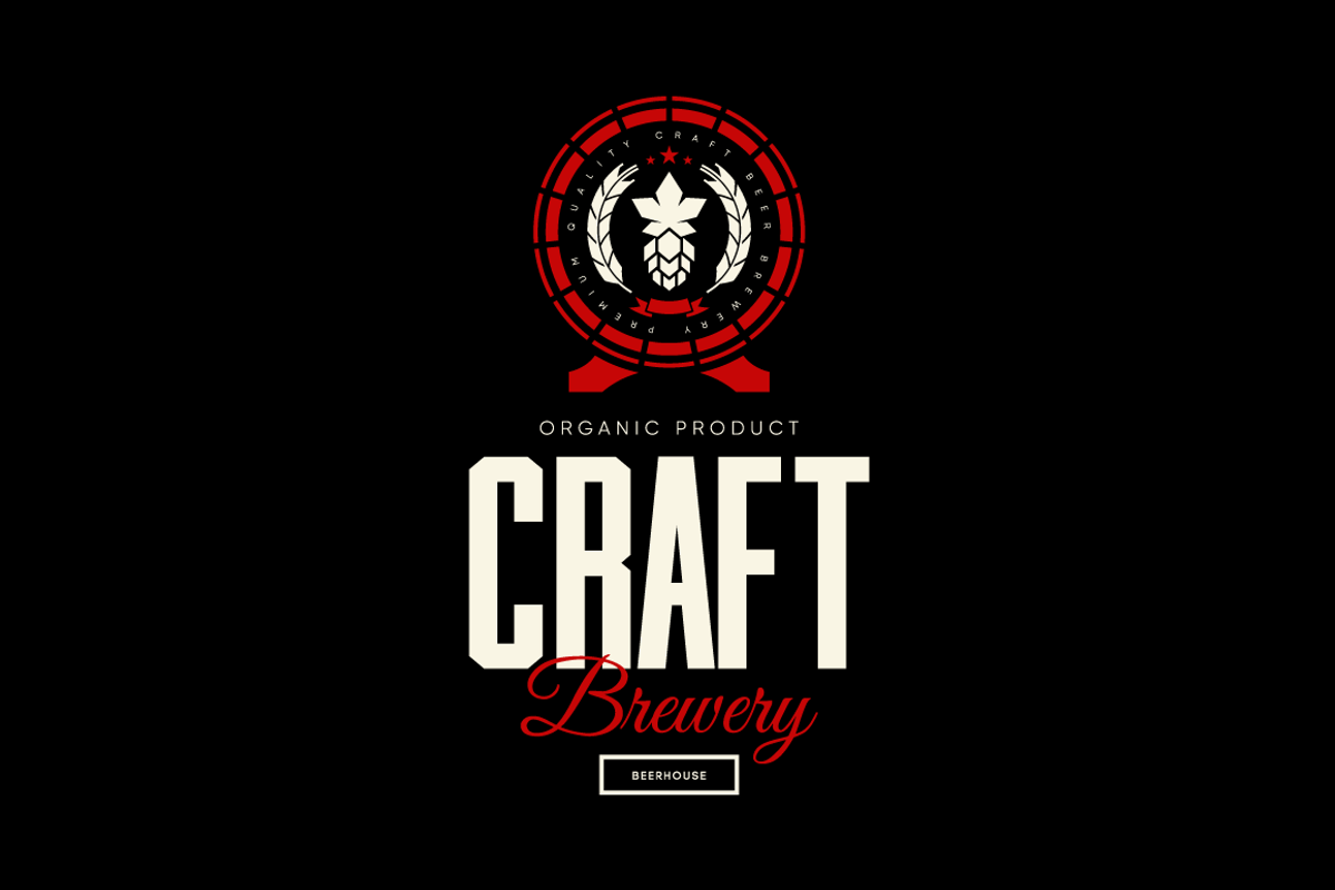 Craft beer brewery vector logo, a Food Illustration by provector (Photo 2 of 3)