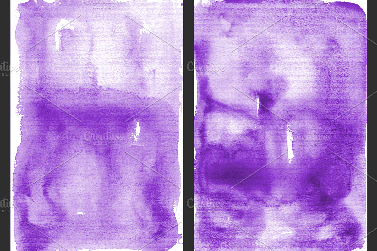 Purple Ombre Watercolor Backgrounds, a Texture Graphic by M. by mprintly (Photo 5 of 6)