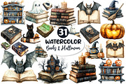 Books & Halloween Clipart, an Illustration by Dream Creation (Thumbnail 1 of 6)