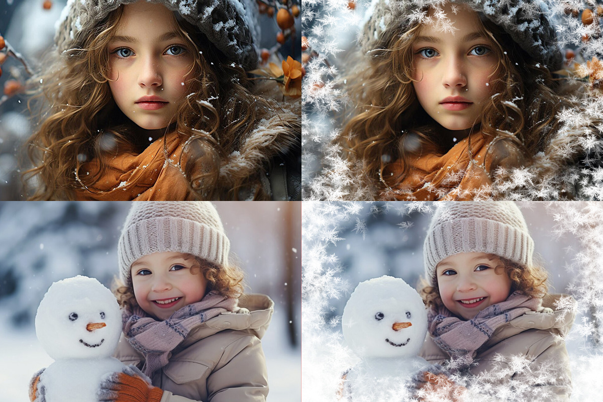 Snowflake Border Overlays, an Object Graphic by DreamyOverlay (Photo 2 of 6)