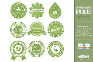 Natural & Organic Badges