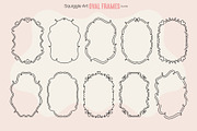 Squiggle Art Oval Frames Bundle, an Object Graphic by moja doodle (Thumbnail 5 of 8)