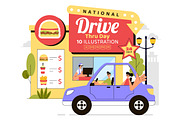 10 Drive Thru Day Illustration, a Food Illustration by denayunebgt (Thumbnail 1 of 4)