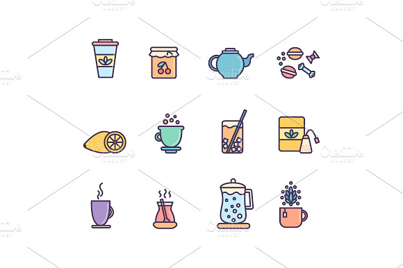 12 Tea Icons