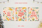 Christmas Retro collection., a Decorative Illustration by ElenKoss (Thumbnail 7 of 15)