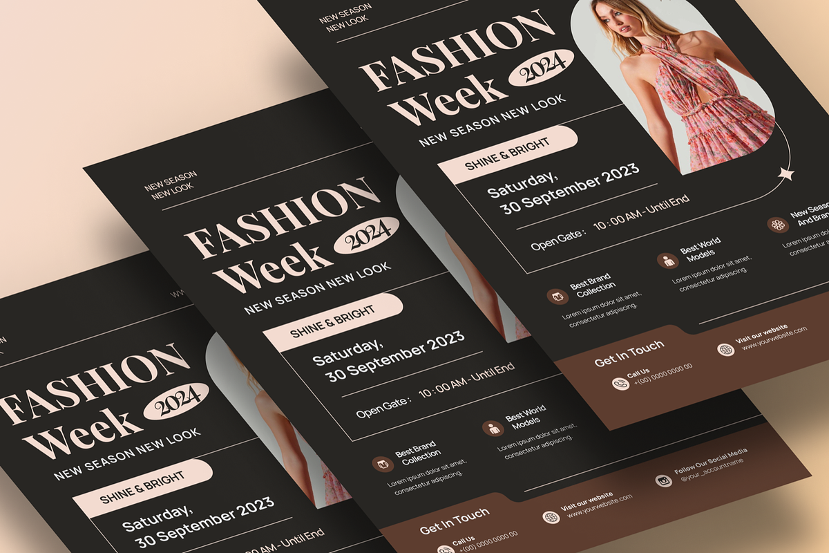 Fashion Week 2024 Flyer, a Flyer Template by SquidPixey (Photo 5 of 5)