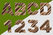 Wooden Strips Font, a Sans Serif Font by itefan Studio (Thumbnail 2 of 5)