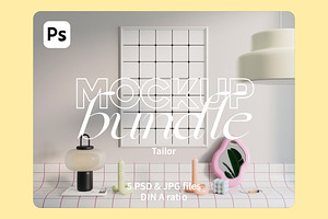 Colorful Modern Frame Mockup Bundle