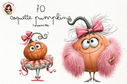 Quirky Coquette Pumpkins PNG Clipart, a Seasonal Illustration by Nicolle's Colorful Art (Thumbnail 1 of 6)