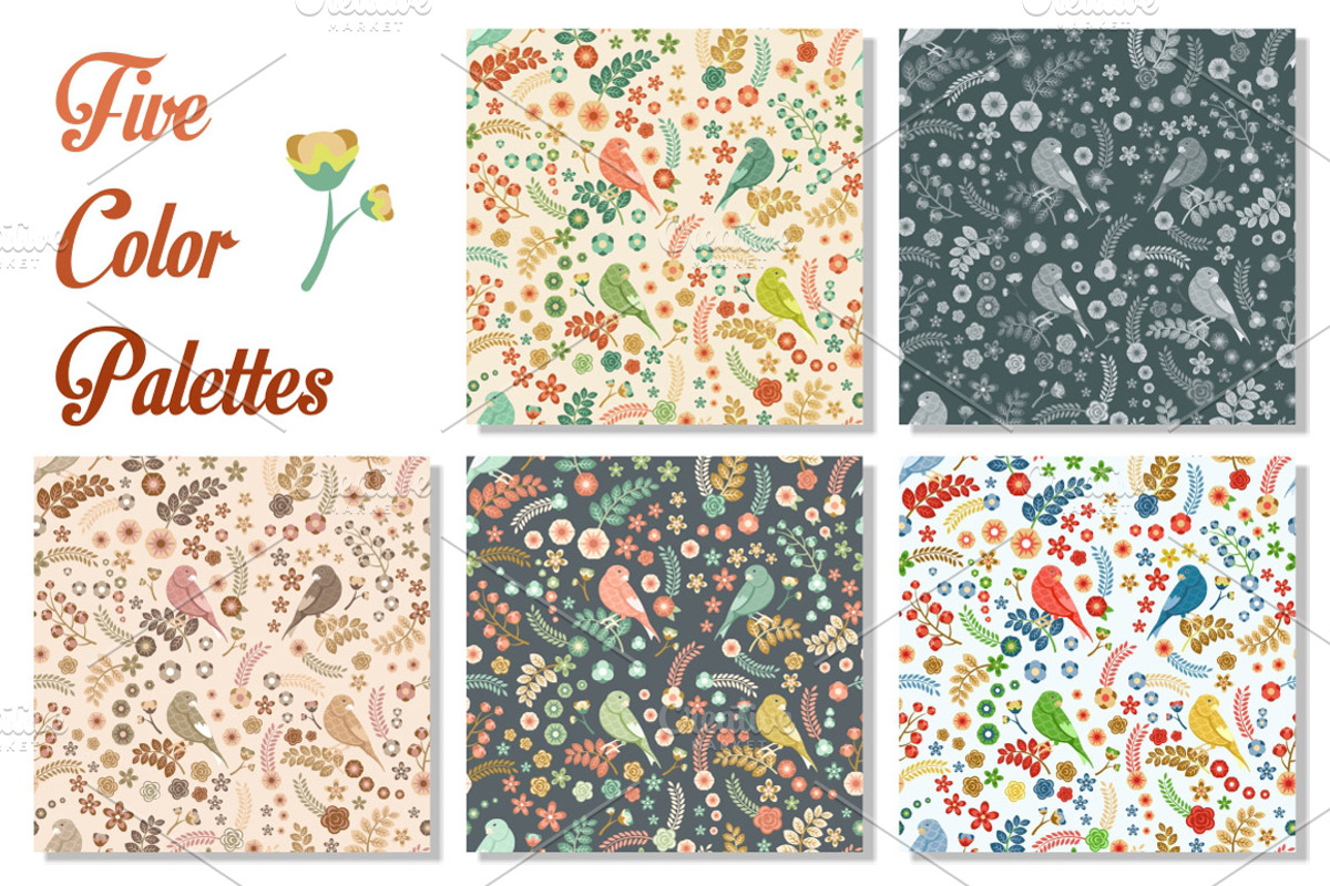 Vector Floral Pattern preview 2