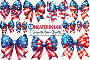 Coquette Bow 4th of July Clipart, a Seasonal Illustration by Rose Art (Thumbnail 1 of 4)