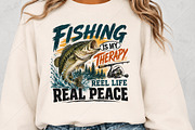 Vintage Fishing is My Therapy PNG, a Seasonal Illustration by Canvas Craft (Thumbnail 5 of 6)