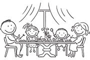 Outline cartoon kids illustration, an Illustration by Bubert Art (Thumbnail 19 of 33)