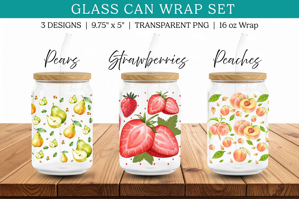 Fruity Tumbler Wrap Set of 3, a Pattern Graphic by Traveling Designer (Photo 1 of 6)