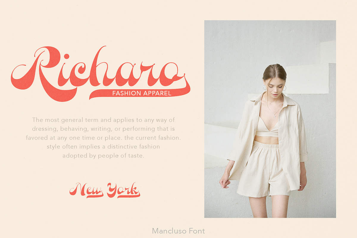 Mancluso Retro Script, a Script Font by TypeClassHeroes (Photo 3 of 15)