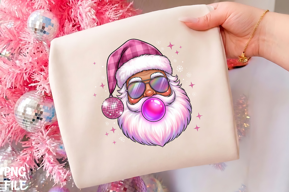 Retro Pink Santa Claus PNG Clipart, a Seasonal Illustration by CrexoraLab (Photo 1 of 4)