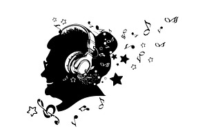 Grandmother's head silhouette, an Illustration by Nenahliadava Design