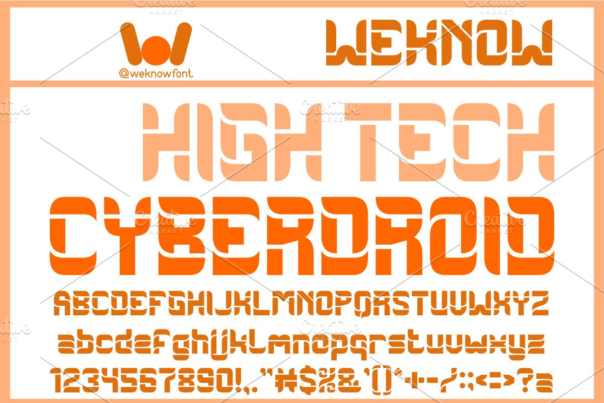 Robot Design Font, a Font by weknow (Photo 4 of 8)