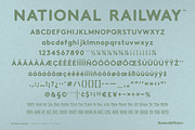 National Railway - A Rustic Font, a Sans Serif Font by Komet & Flicker (Thumbnail 15 of 15)