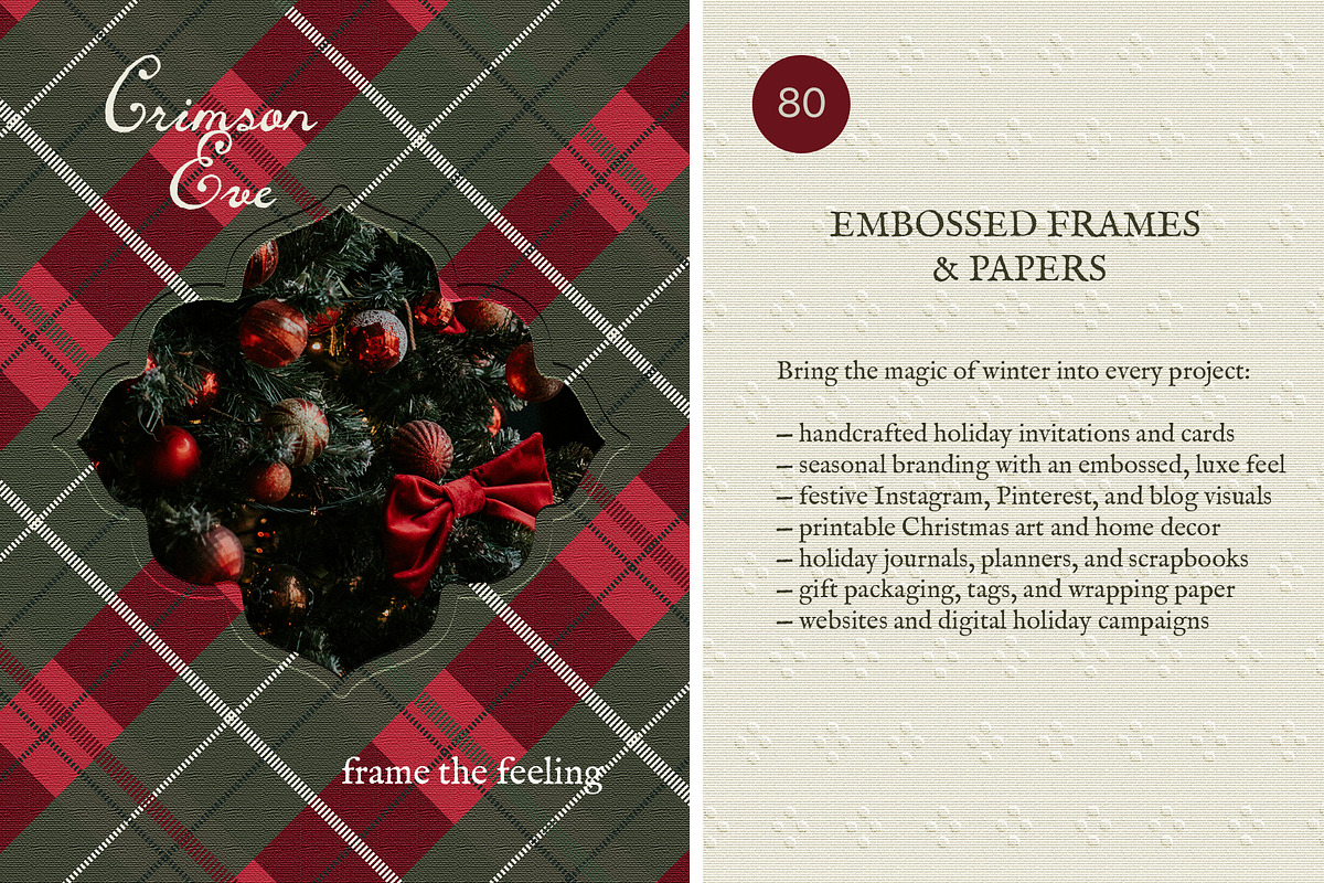 Christmas Embossed Frames & Papers, a Background Graphic by Madiwaso (Photo 6 of 11)
