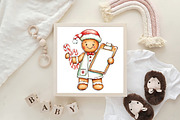 Christmas Gingerbread Nurse Clipart, an Illustration by CraftArtStudio (Thumbnail 6 of 6)